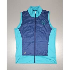 Adidas Technical Vest Womens Large.‎ Wind Blue Teal Athletic Zip Up The Scotty.